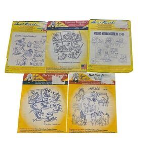Aunt Martha’s iron on transfers set of 5